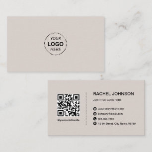 Professionelles Logo QR-Code Moderne Visitenkarte