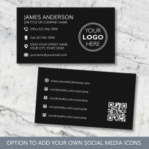 Professionelles Logo Social Media QR Code Schwarz