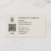 Professionelles Marketing-Initialen-Monogramm-Logo Visitenkarte (Rückseite)