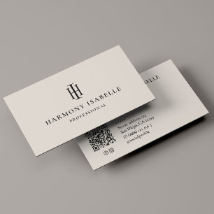 Professionelles Marketing-Initialen-Monogramm-Logo Visitenkarte