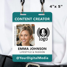 Professionelles Medien-ID-Passfoto-Logo Türkis