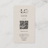 Professionelles Minimal L Monogramm Logo Sand Visitenkarte (Rückseite)