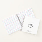 Professionelles minimales Monogramm anfänglich sau Notizblock (Innenseite)
