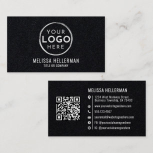 Professionelles minimalistisches Firmenlogo QR-Cod Visitenkarte