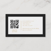 Professionelles Minimalistisches Firmenlogo QR-Cod Visitenkarte (Rückseite)