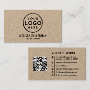 Professionelles minimalistisches Firmenlogo QR-Cod Visitenkarte