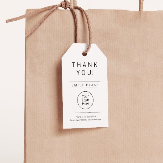 Professionelles Minimalistisches Geschäftsetikett Geschenkanhänger