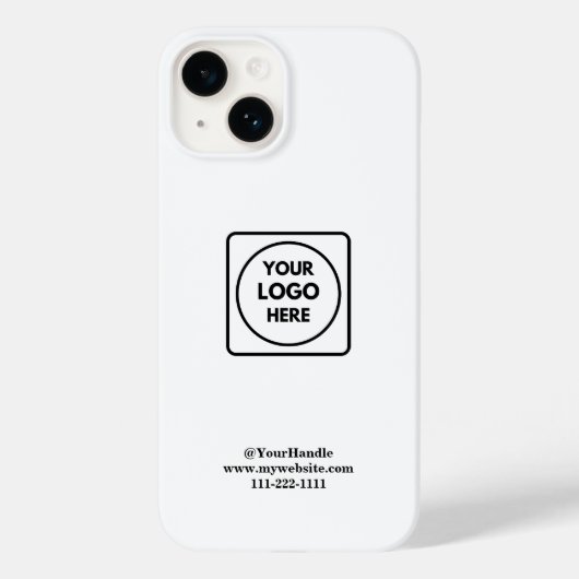 Professionelles minimalistisches Logo-Branding-iPh Case-Mate iPhone Hülle (Rückseite)