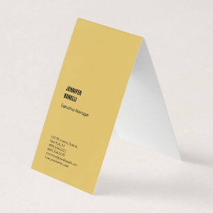 Professionelles minimalistisches modernes Goldfarb Visitenkarten