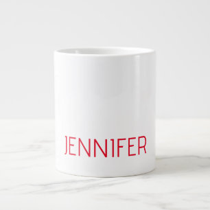 Professionelles minimalistisches modernes weiß rot Jumbo-Tasse