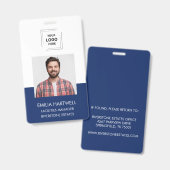 Professionelles Mitarbeiter-Foto-Identitätsdesign Ausweis (Vorder- & Rückseite)