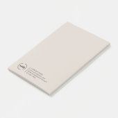 Professionelles modernes Geschäftslogo Beige Post-it Klebezettel (angewinkelt)