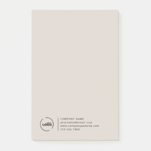 Professionelles modernes Geschäftslogo Beige Post-it Klebezettel