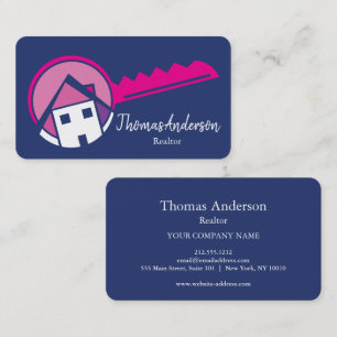 Professionelles modernes Haus- und Schlüssel-Logo  Visitenkarte