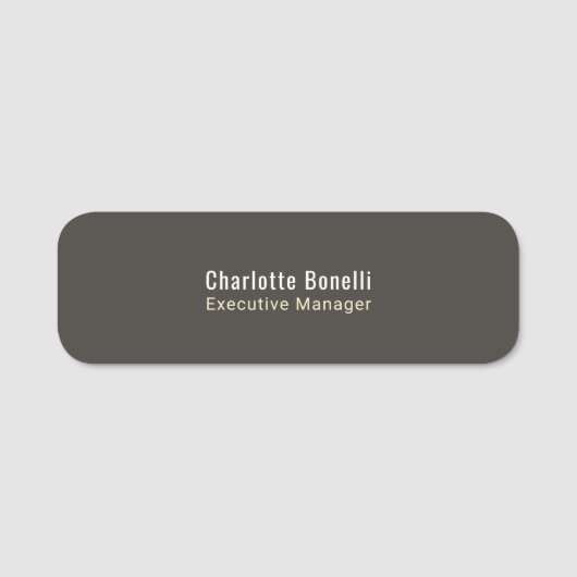 Professionelles modernes minimalist Plain Round Co Namensschild (Vorderseite)