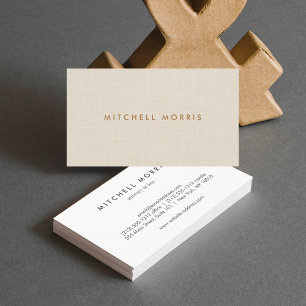 Professionelles modernes minimalistisches beiges L Visitenkarte