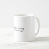 Professionelles modernes minimalistisches Design Kaffeetasse (VorderseiteRechts)