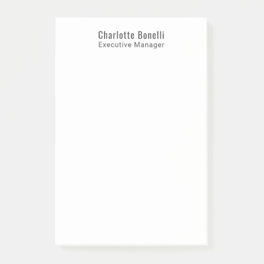 Professionelles modernes minimalistisches Design Post-it Klebezettel (Vorderseite)