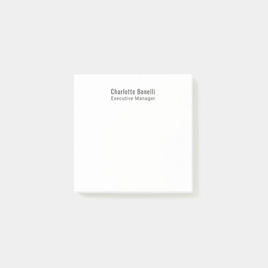Professionelles modernes minimalistisches Design  Post-it Klebezettel (Vorderseite)