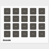 Professionelles modernes minimalistisches Design Quadratischer Aufkleber (Blatt)
