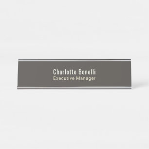 Professionelles modernes minimalistisches Design Schreibtischnamensplakette