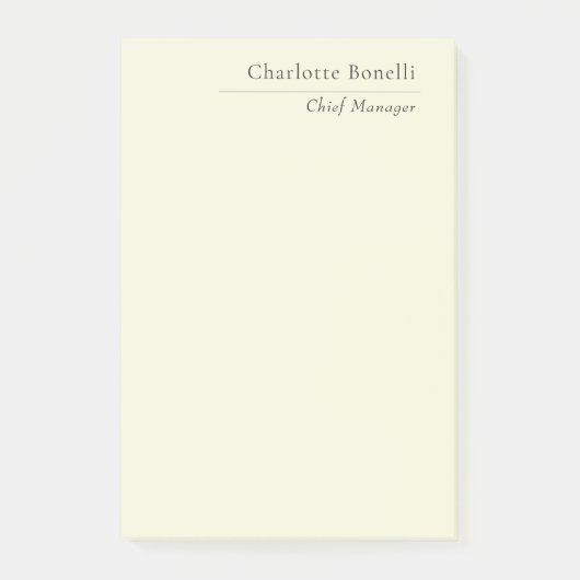 Professionelles modernes minimalistisches einfache post-it klebezettel (Vorderseite)