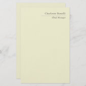 Professionelles modernes minimalistisches einfarbi briefpapier (Vorne/Hinten)