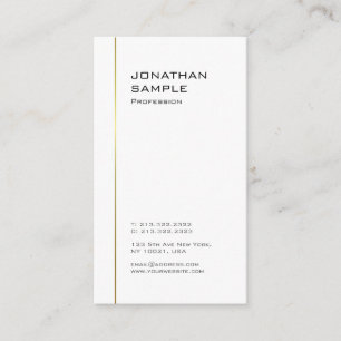 Professionelles modernes minimalistisches Gold-Wei Visitenkarte