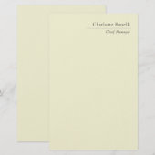 Professionelles modernes minimalistisches Plain Be Briefpapier (Vorne/Hinten)