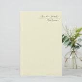 Professionelles modernes minimalistisches Plain Be Briefpapier (Stehend Vorderseite)