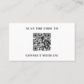 Professionelles modernes minimalistisches QR-Code- Visitenkarte (Rückseite)