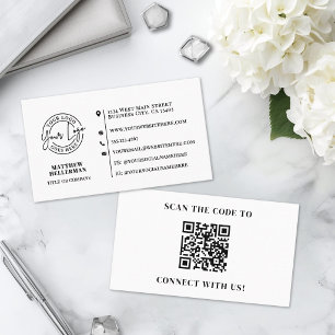 Professionelles modernes minimalistisches QR-Code- Visitenkarte