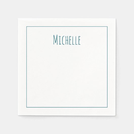 Professionelles modernes minimalistisches schlicht serviette (Vorderseite)