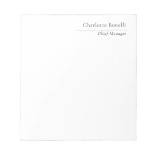 Professionelles modernes minimalistisches Schwarz- Notizblock