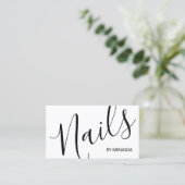 Professionelles modernes Nagelstudio für Skripte Visitenkarte (Stehend Vorderseite)