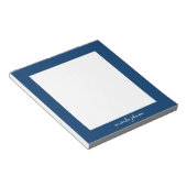 Professionelles modernes Navy-Blue-Monogramm Volls Notizblock (angewinkelt)
