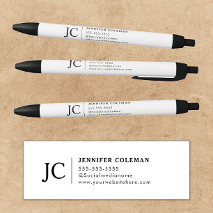 Professionelles Monogramm Elegantes Minimal-Logo W Kugelschreiber