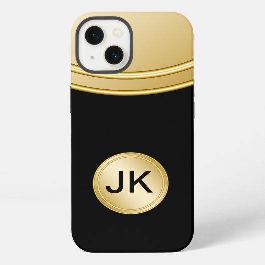Professionelles Monogramm für Herren iPhone Hülle (Rückseite)
