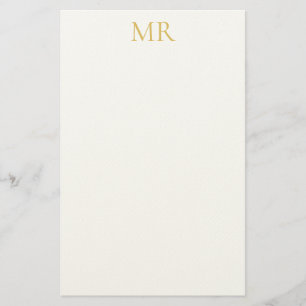 Professionelles Monogramm Minimalistisch Einfacher Briefpapier
