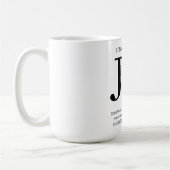 Professionelles Monogramm Schwarz Weiß Kaffeetasse (Links)