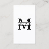 Professionelles Monogramm und Name Visitenkarte (Vorderseite)