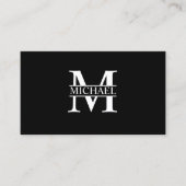 Professionelles Monogramm und Name Visitenkarte (Vorderseite)
