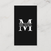 Professionelles Monogramm und Name Visitenkarte (Vorderseite)