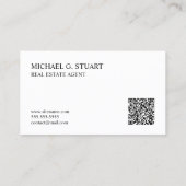 Professionelles Monogramm und Name Visitenkarte (Rückseite)
