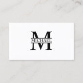 Professionelles Monogramm und Name Visitenkarte (Vorderseite)