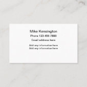 Professionelles Monogramm Visitenkarten-Design Visitenkarte (Rückseite)