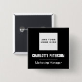 Professionelles Namensschild Geschäft Logo Büro Pe Button (Vorne & Hinten)