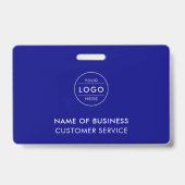 Professionelles Navy Blau Firmenlogo Ausweis (Vorderseite)