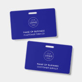 Professionelles Navy Blau Firmenlogo Ausweis (Vorder- & Rückseite)