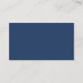 Professionelles Navy Blau Logo QR-Code Modern Visitenkarte (Rückseite)